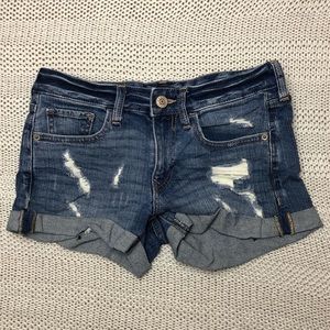 Express Low Rise Distressed Shorts